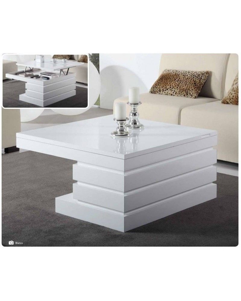 Mesa de centro moderna elevable lacado diseño 194-166
