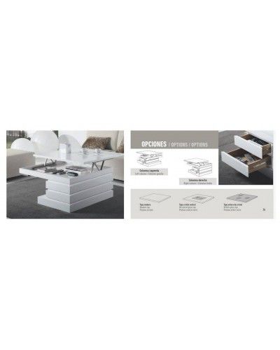 Mesa de centro moderna elevable lacado diseño 194-166 