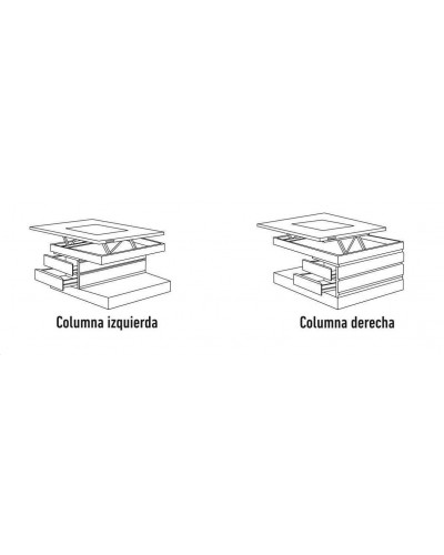 Mesa de centro moderna elevable lacado diseño 194-166 