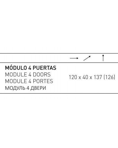 Aparador moderno diseño 194-2027 Moka-Beige-Visón 
