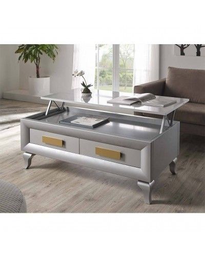 Mesa de centro moderna elevable 194-2035 Gris-Oro 