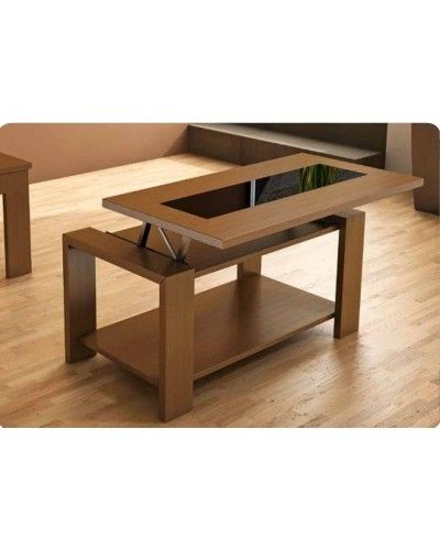 Mesa de centro moderna elevable madera 194-387 
