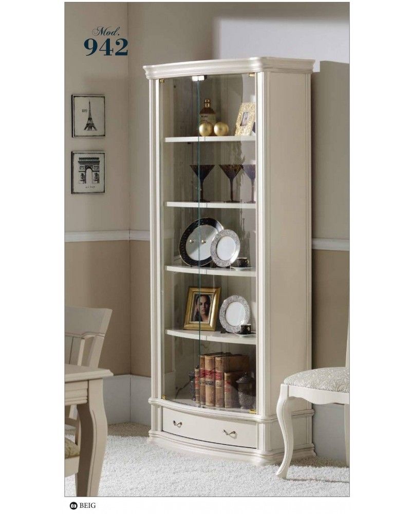 Vitrina clásica beige diseño 194-942