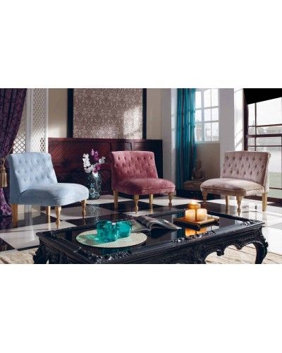 Sillón retro tapizado 956-273 Beige 