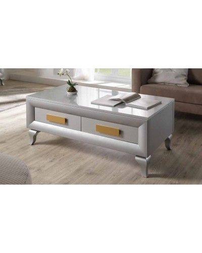 Mesa de centro moderna elevable 194-2035 Gris-Oro