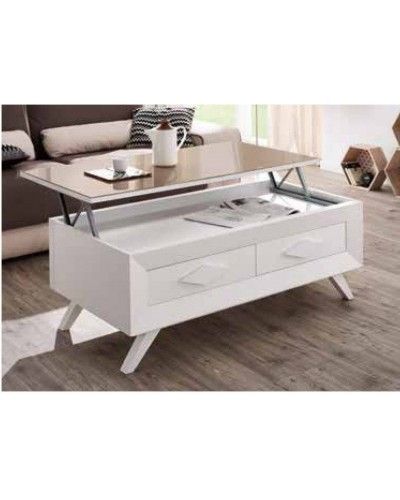 Mesa de centro moderna elevable 194-2035 Gris-Oro 