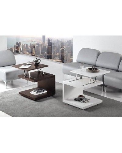 Mesa rincón centro moderna elevable blanco 194-460 