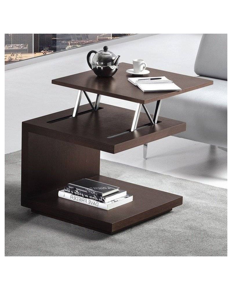 Mesa rincón centro elevable madera wengue 194-460