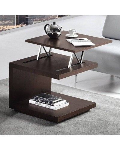 Mesa rincón centro elevable madera wengue 194-460