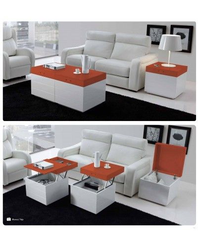 Mesa rincón centro cubo kubo blanco 194-190 