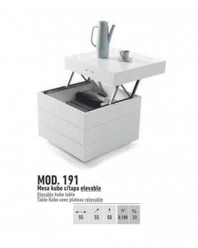 Mesa rincón centro cubo kubo elevable 194-191 
