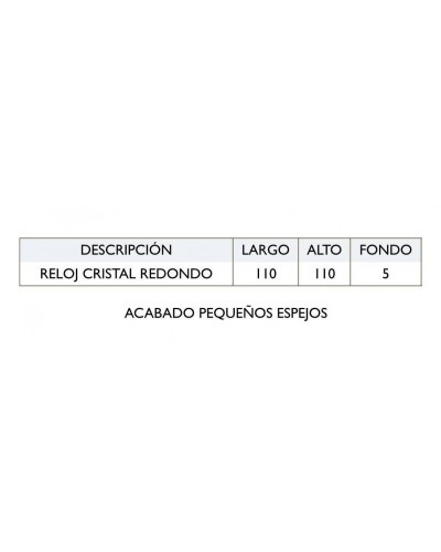Reloj espejo pared redondo diseño 1362-2921 