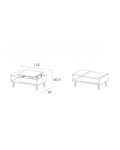 Mesa centro moderna diseño 270-i4252 