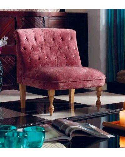 Sillón retro tapizado 956-273 Azul 