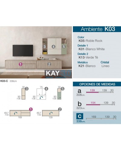 Mueble comedor moderno diseño 301-K03 