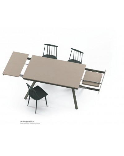 Mesa de comedor moderna 2 extensibles 301-KX1 