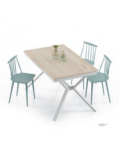 Mesa de comedor moderna 2 extensibles 301-KX1 