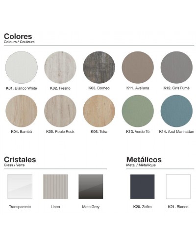 Mesa de comedor moderna 2 extensibles 301-KX1 