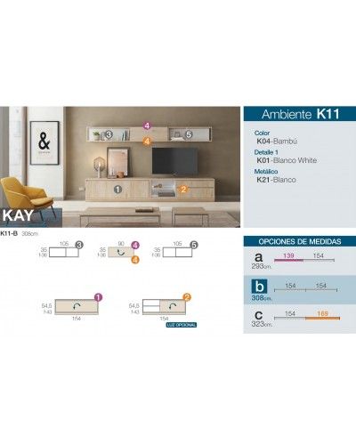 Mueble comedor moderno diseño 301-K11 