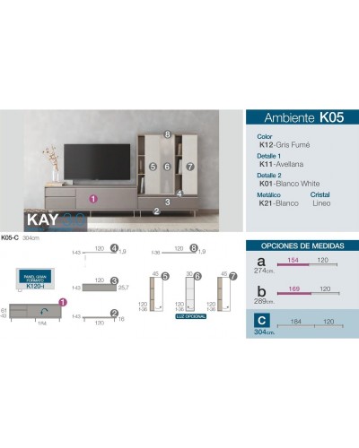 Mueble comedor moderno diseño 301-K05 