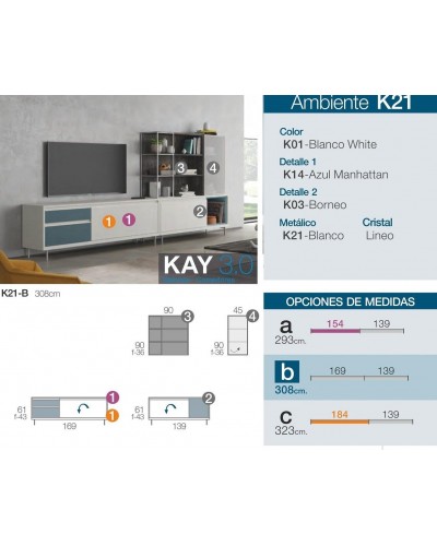 Mueble comedor moderno diseño 301-K21 