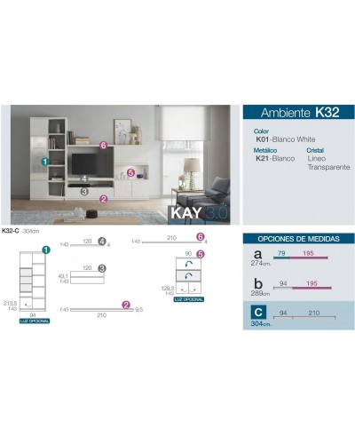 Mueble comedor moderno diseño 301-K32 