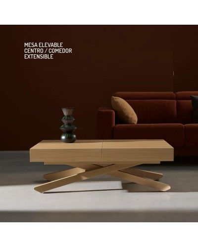 Mesa multifuncional centro/comedor elevable extensible moderna diseño 14-LO02 
