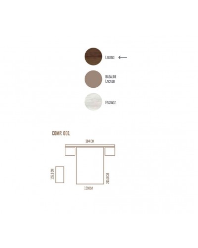 Dormitorio matrimonio moderno diseño actual 69-CO001 