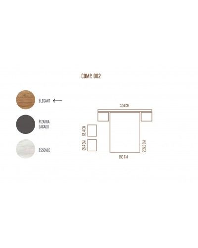 Dormitorio matrimonio moderno diseño actual 69-CO002 