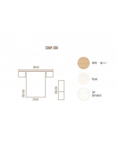 Dormitorio matrimonio moderno diseño actual 69-CO006 