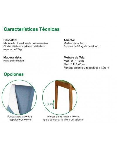 Sillon fijo tapizado madera moderno 46-09 