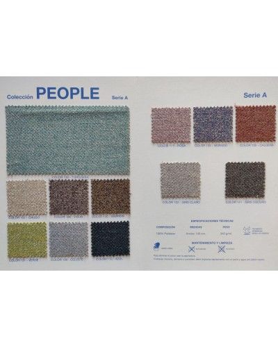 Sillon fijo tapizado y madera moderno 46-01 