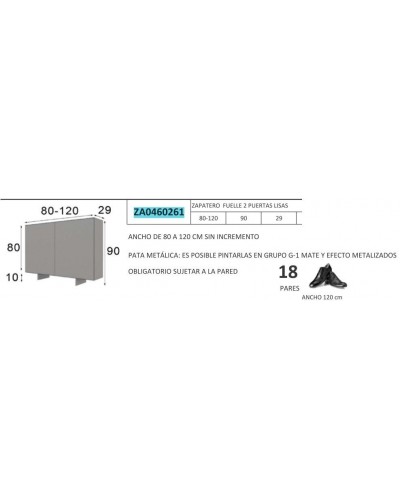 Mueble zapatero moderno lacado alta calidad 397-UN26 