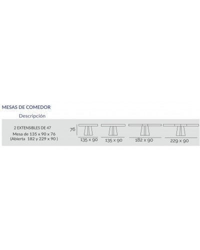 Mesa comedor moderna diseño actual 148-05M 