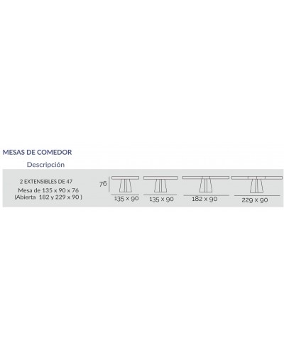 Mesa comedor moderna diseño actual 148-05LA 