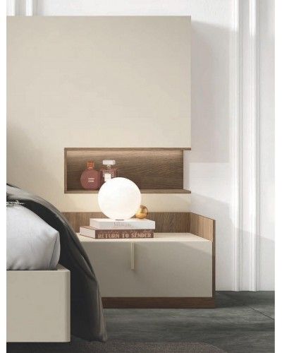Dormitorio matrimonio moderno lacado o madera 565-NO03 