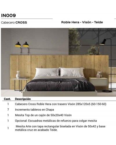 Dormitorio matrimonio moderno lacado o madera 565-NO09 