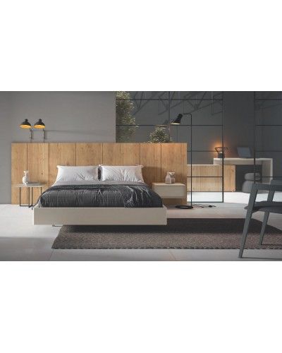 Dormitorio matrimonio moderno lacado o madera 565-NO09 