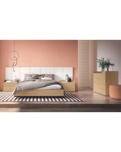 Dormitorio matrimonio moderno lacado o madera 565-NO10 