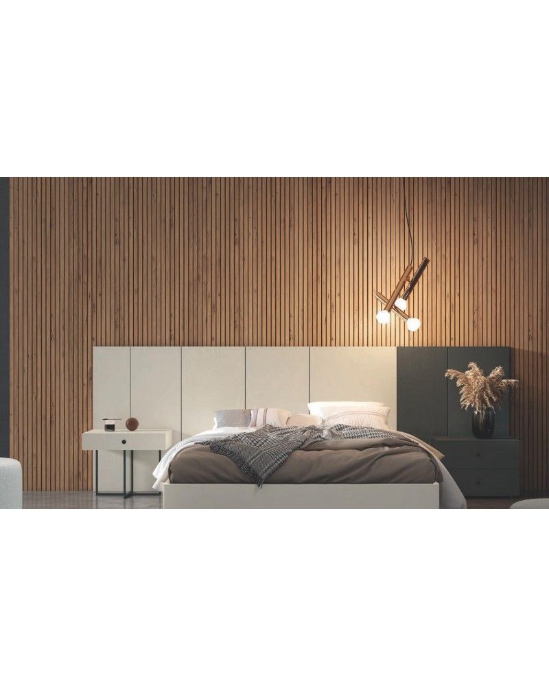 Dormitorio matrimonio moderno lacado o madera 565-NO12 