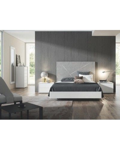 Dormitorio matrimonio moderno lacado o madera 565-NO17 