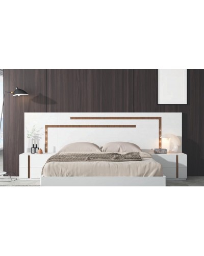 Dormitorio matrimonio moderno lacado o madera 565-NO21 