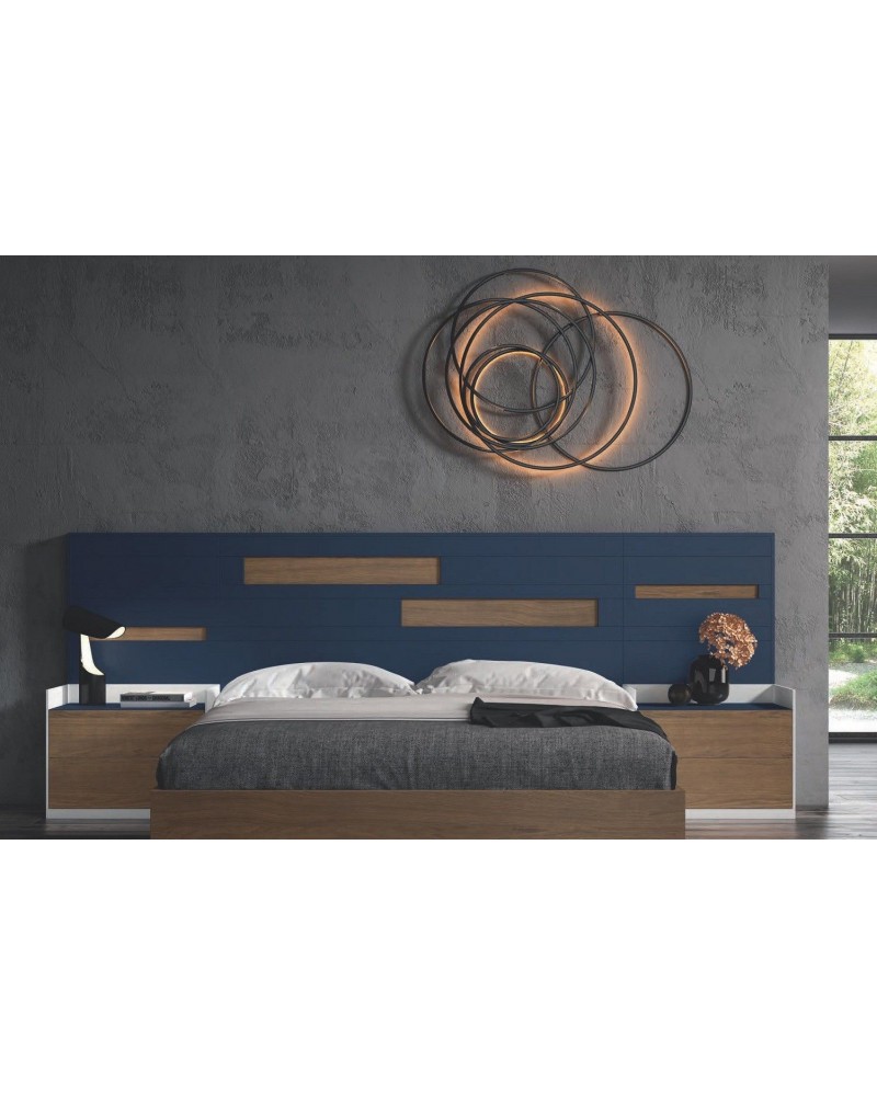 Dormitorio matrimonio moderno lacado o madera 565-NO25 
