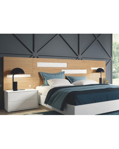 Dormitorio matrimonio moderno lacado o madera 565-NO26 