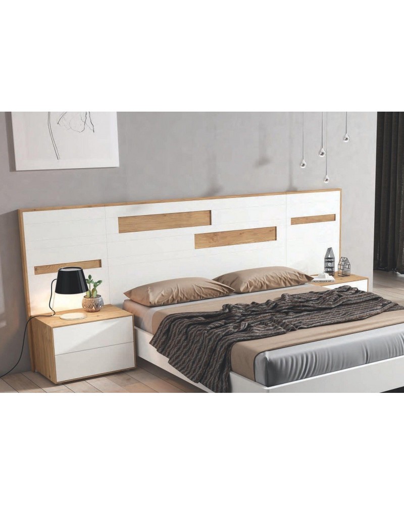 Dormitorio matrimonio moderno lacado o madera 565-NO28 