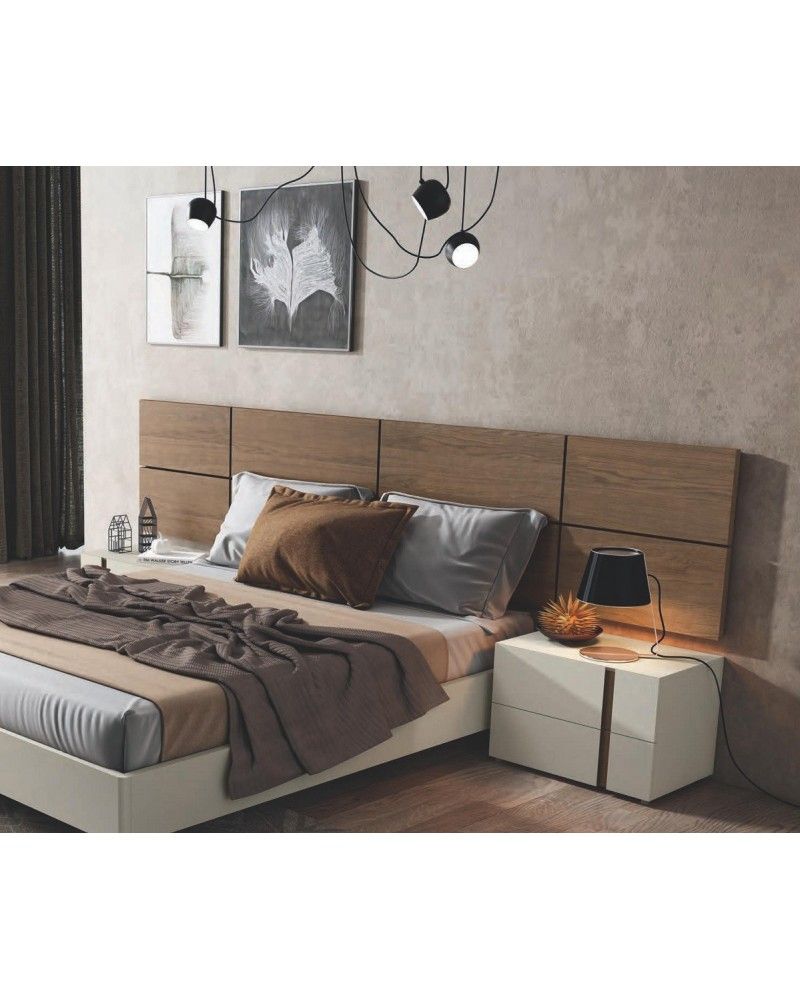 Dormitorio matrimonio moderno lacado o madera 565-NO30 