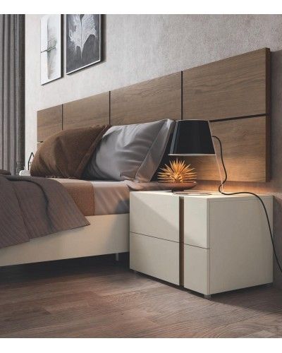 Dormitorio matrimonio moderno lacado o madera 565-NO30 