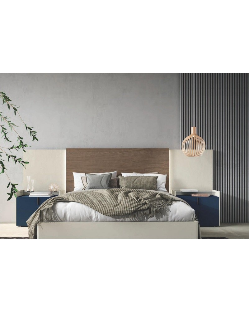 Dormitorio matrimonio moderno lacado o madera 565-NO34 