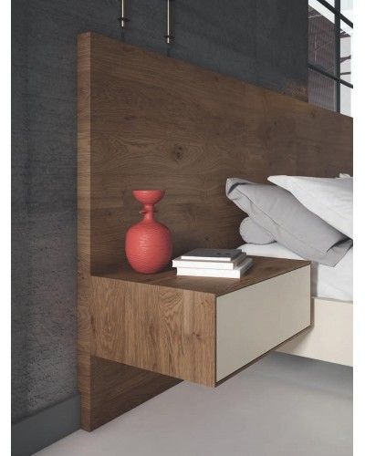 Dormitorio matrimonio moderno lacado o madera 565-NO39 