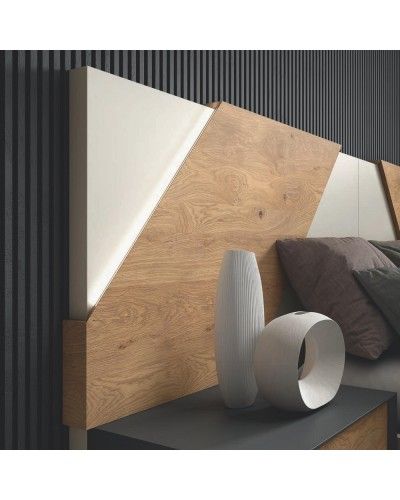 Dormitorio matrimonio moderno lacado o madera 565-NO45 